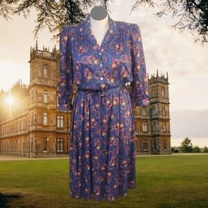 Vintage 80s Floral Dress